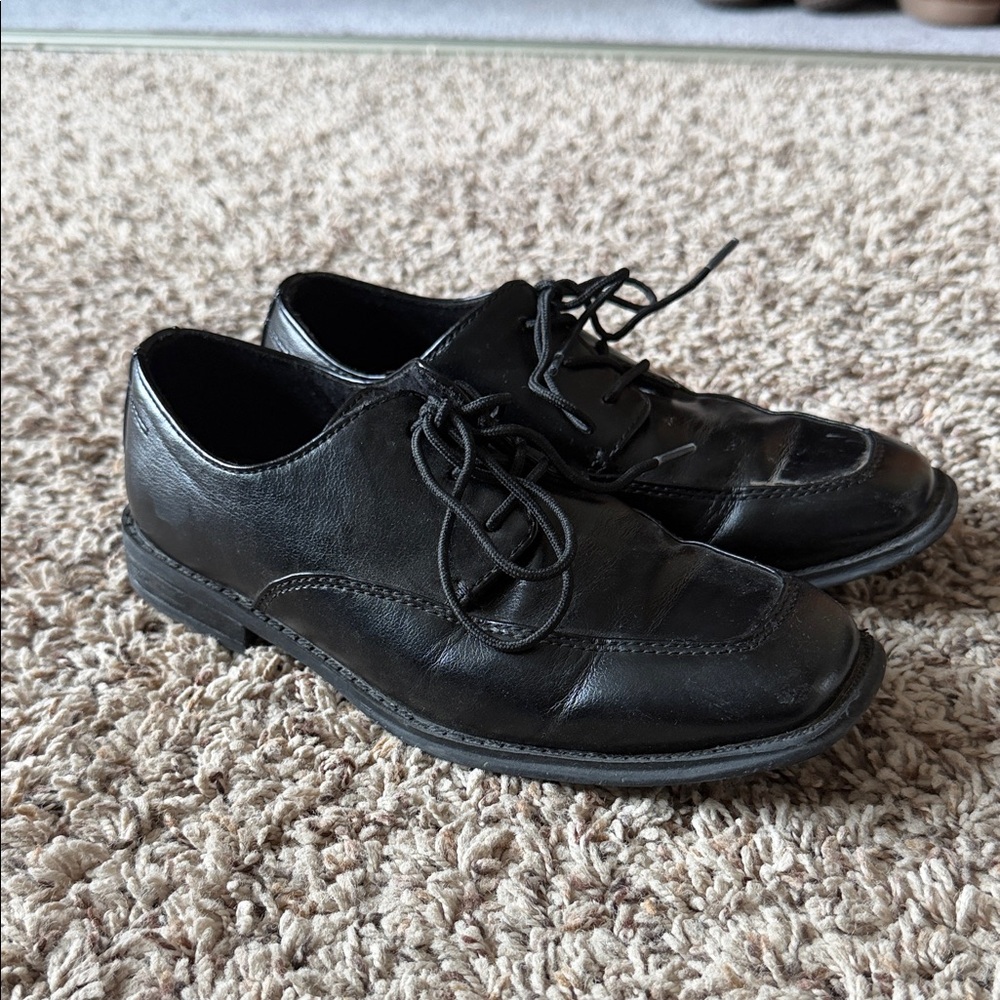Classic Black Kids Dress Shoes
